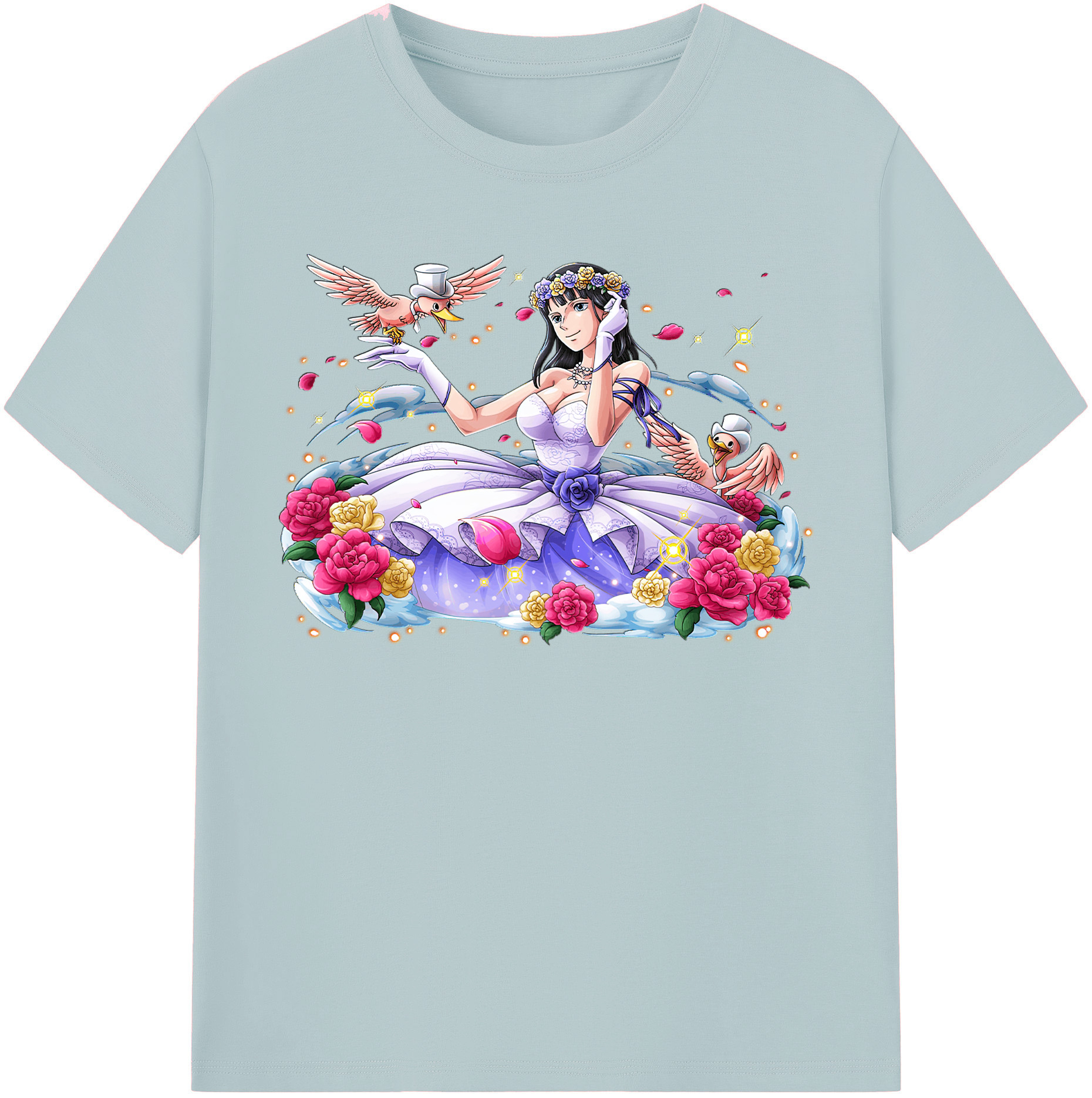 ワンピース ニコ・ロビン ONE PIECE Nico Robin 綿100％半袖Tシャツ（フロントプリント）